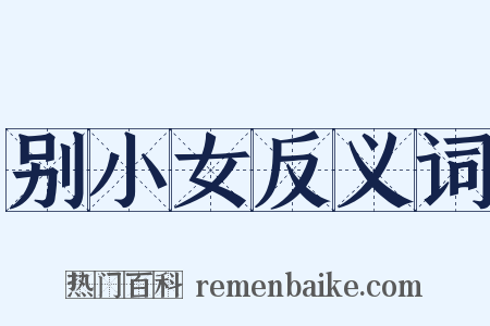 别小女反义词是什么意思的图片